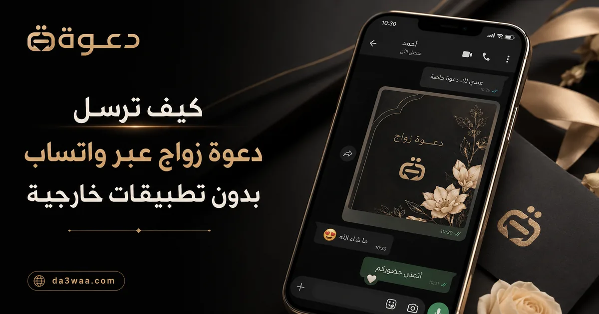 كيف ترسل دعوة زواج عبر واتساب بدون تطبيقات خارجية